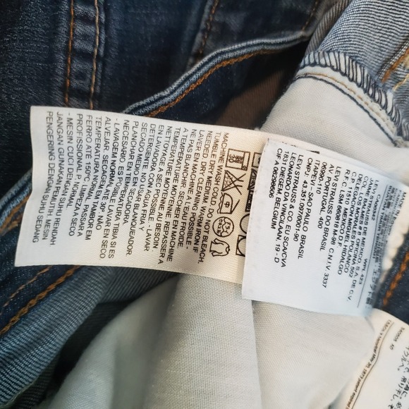 Levi's 518 Straight Leg Jeans in Blue Stretch Denim Size 9 - Picture 4 of 14